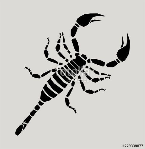 487x500 Scorpion Vector Icon Stock Image And Royalty Free Vector
