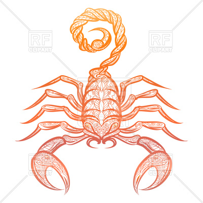 400x400 Colorful Ornate Scorpion Vector Image Of Plants And Animals