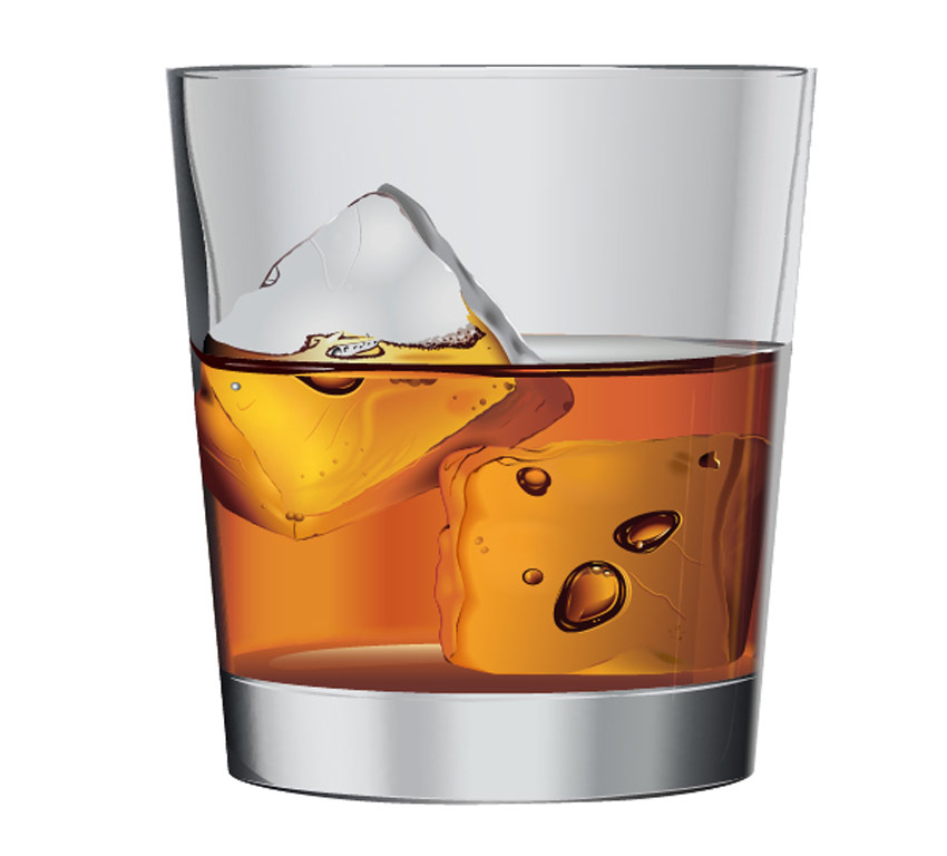 850x768 Create Vector Whiskey On The Rocks Using Adobe Illustrator