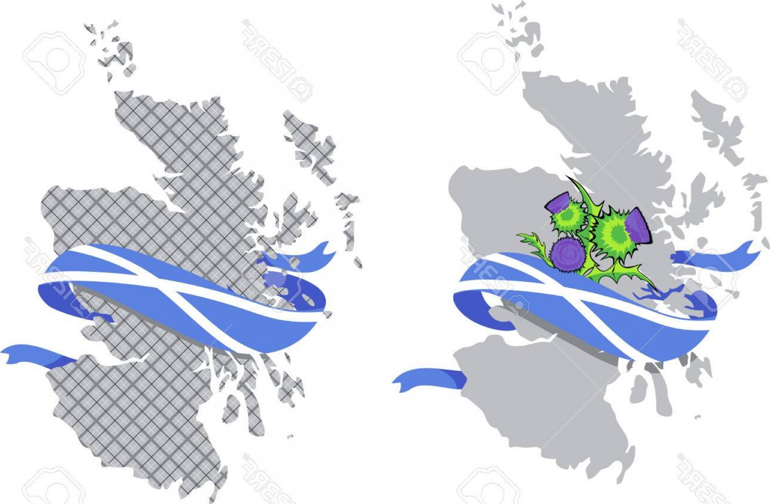 1560x1021 Photostock Vector Vector Image Of Scotland Map With Scottish Flag