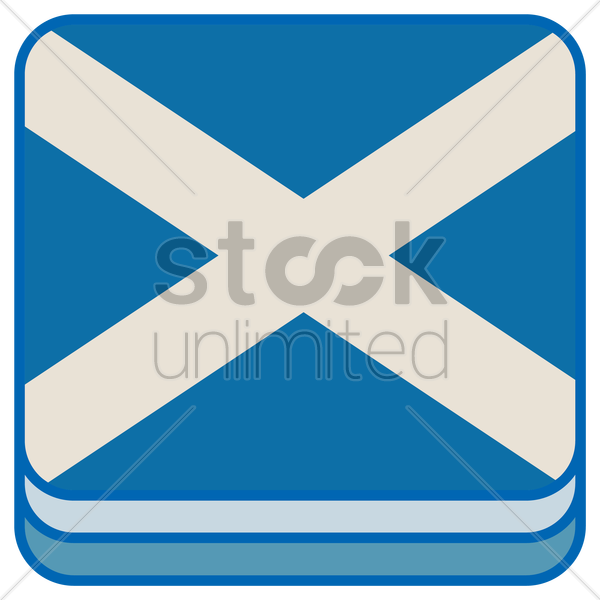 600x600 Scotland Flag Vector Image