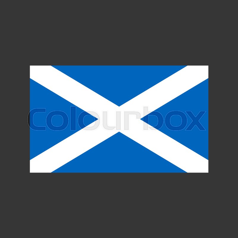 800x800 Scotland Flag On The Grey Background Stock Vector Colourbox