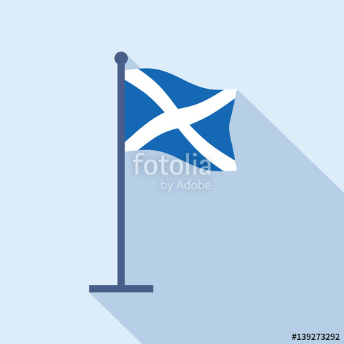 500x500 Scotland National Flag Vector Flat Icon Stock Image And Royalty