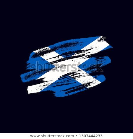 450x470 Grunge Textured Scottish Flag Vector Brush Painted Flag
