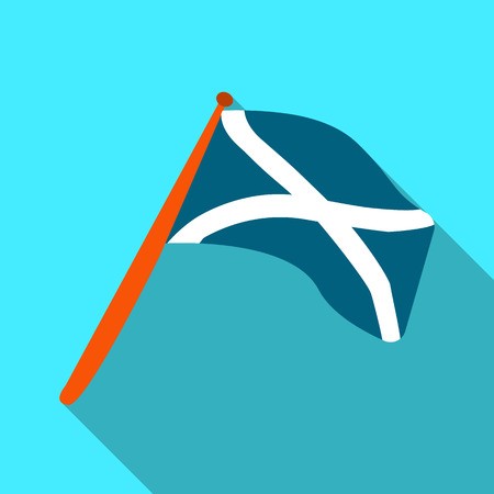 450x450 Scotland Flag On A Wooden Stick The Scottish National Flag