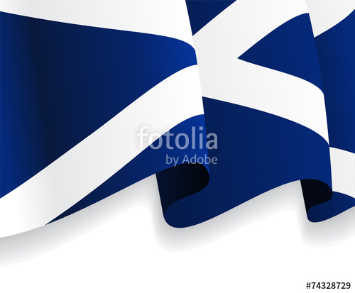 500x413 Background With Waving Scottish Flag Vector Stock Image