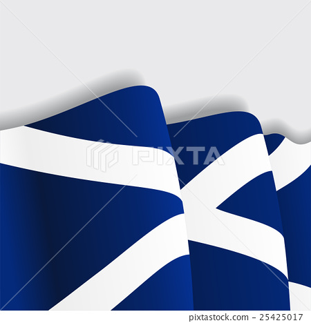 450x468 Scottish Waving Flag Vector Illustration