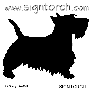 320x320 Scottish Terrier Signtorch, Turning Images Into Vector Cut
