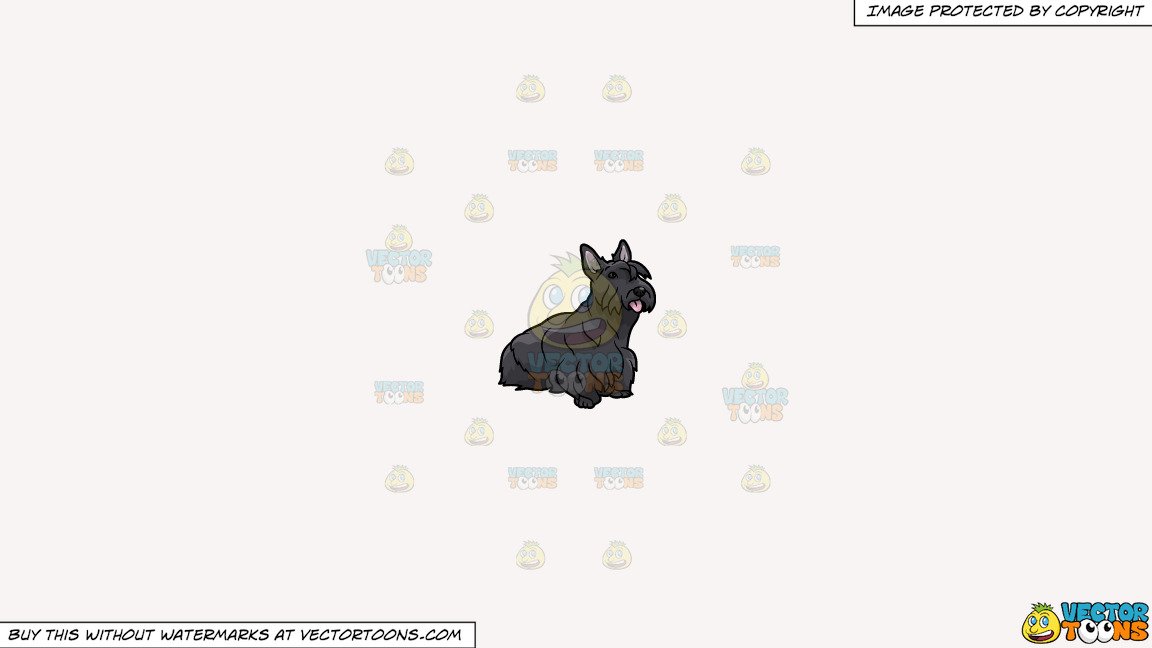 1152x648 Clipart A Cute Scottish Terrier Dog On A Solid White Smoke