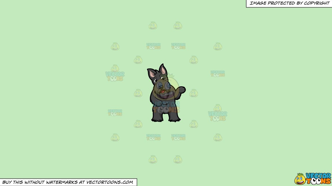 1152x648 Clipart A Scottish Terrier Making A Point On A Solid Tea Green