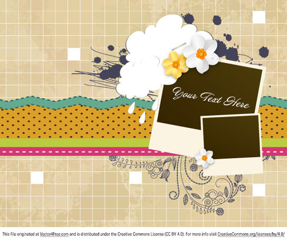 580x480 Scrapbook Vintage Vector Elements Free Vector In Adobe Illustrator