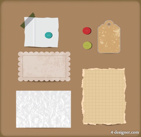 478x465 Designer Nostalgic Scrapbook Element Vector Material