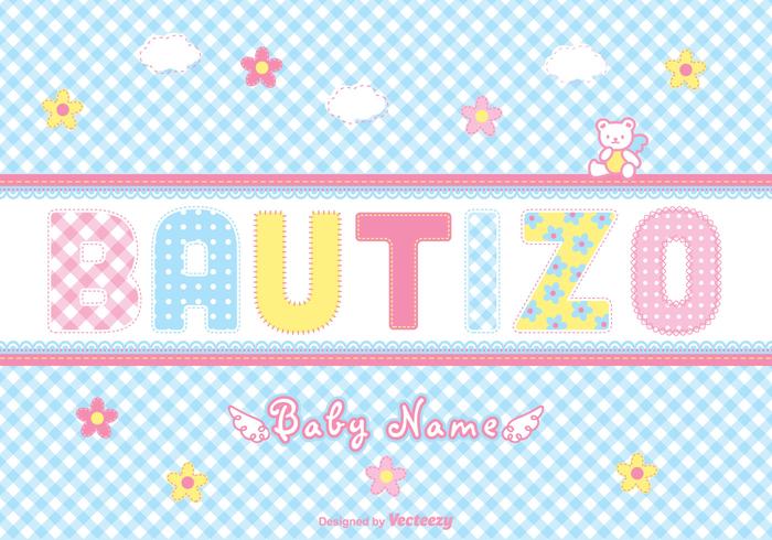 700x490 Bautizo Scrapbook Vector Card