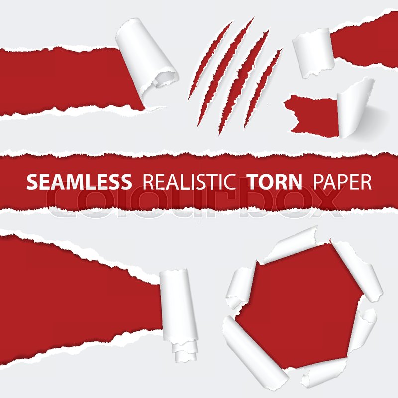 800x800 Realistic Seamless Torn Paper And Stock Vector Colourbox