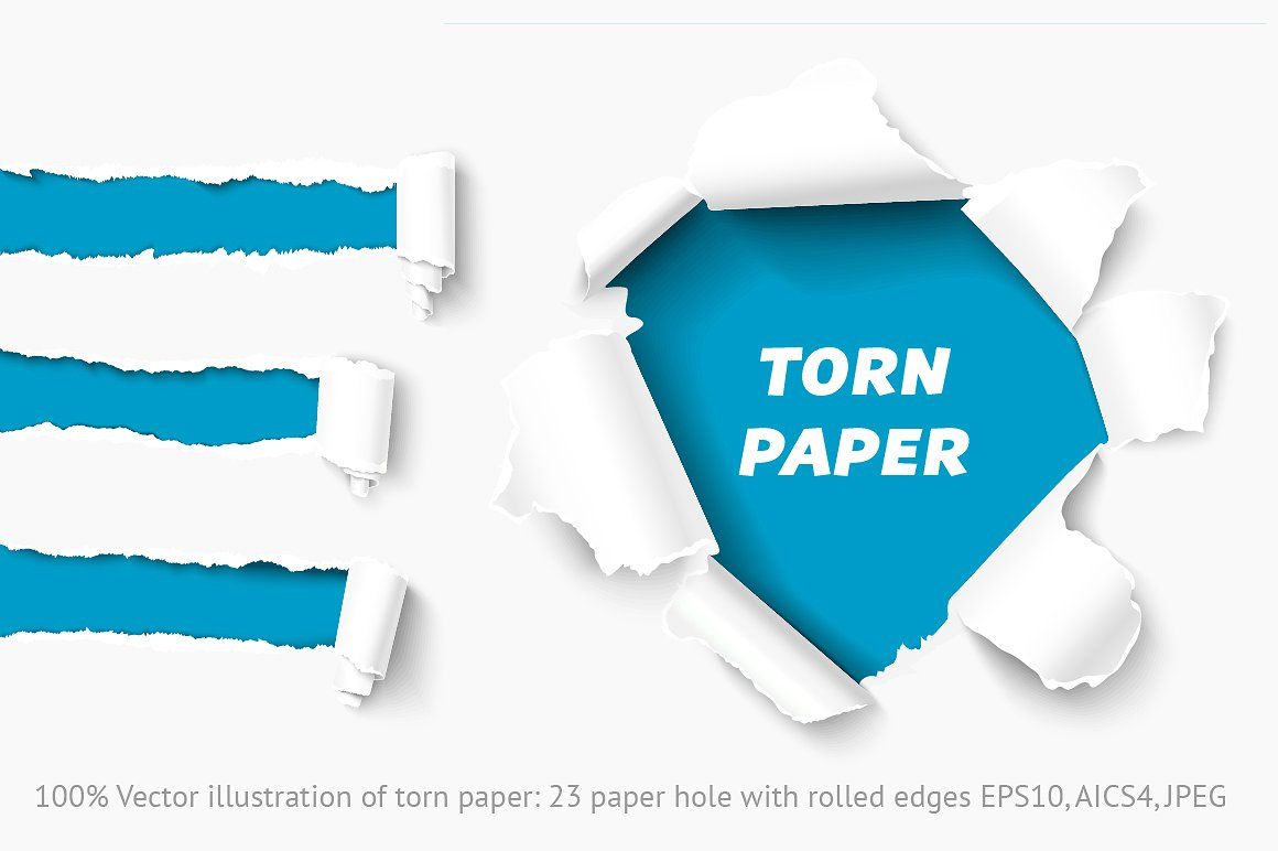 1160x772 Vector Torn Paper Set Hole In Paper