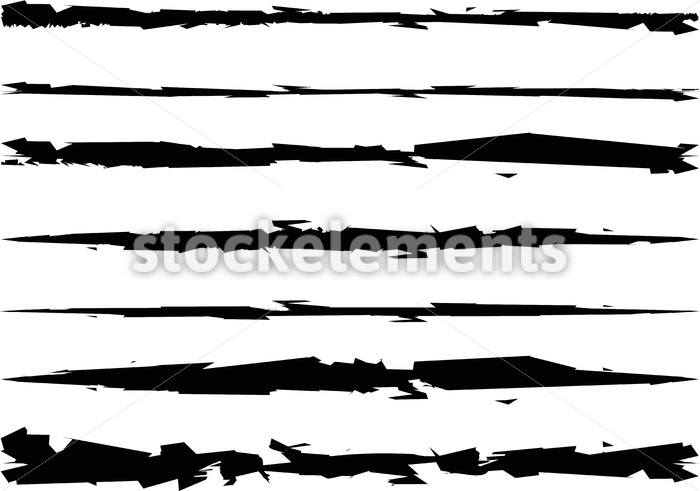 700x491 Grungy, Textured Brush Strokes, Rip, Scratch Vector