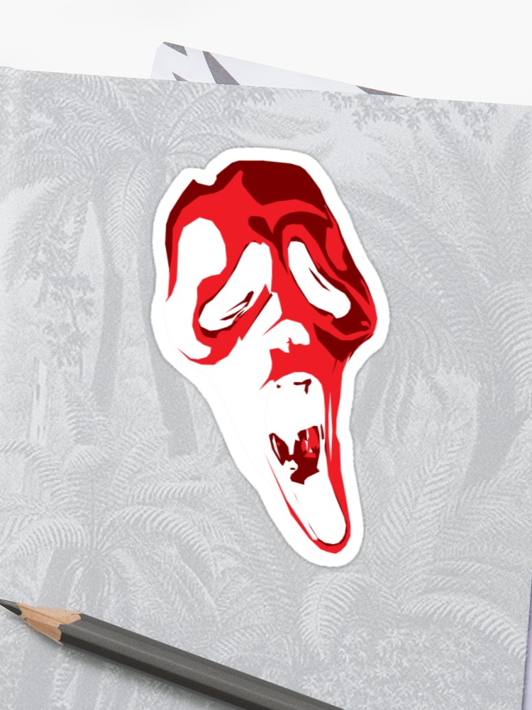 750x1000 Scream Vector Art Sticker
