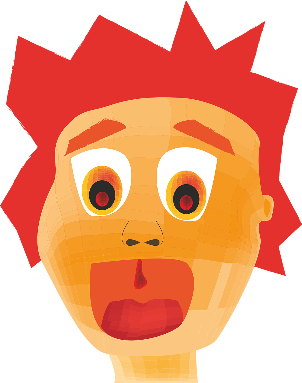 1008x1280 Scream Vector Illustration Png