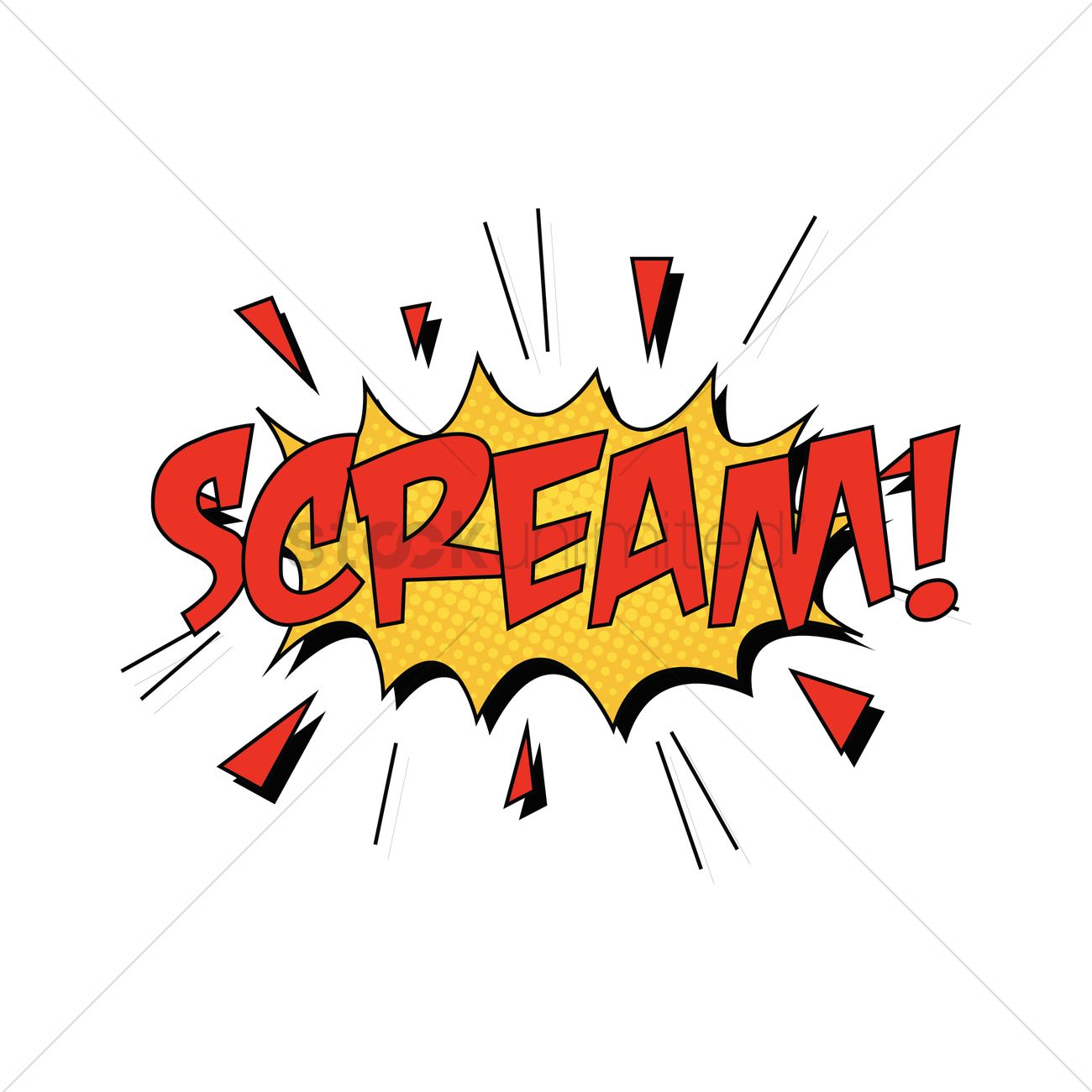 1300x1300 Comic Bubble Scream Vector Image