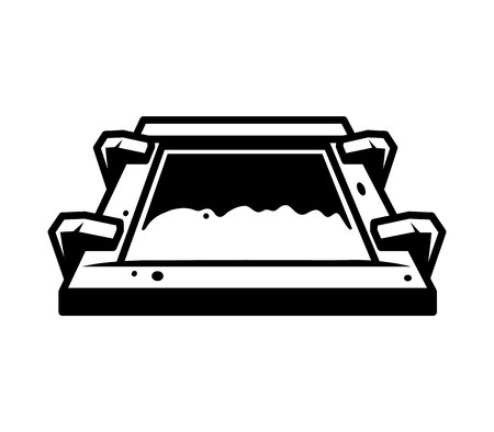 450x394 Vintage Screen Printing Squeegee Template With Paint Splashes