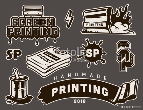 500x385 Vintage Screen Printing Concept Stock Image And Royalty Free