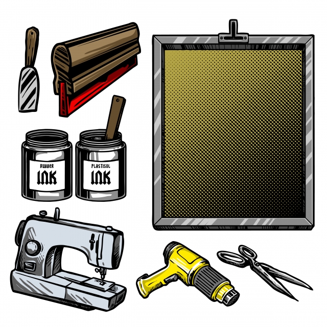 640x640 Screen Printing Parts Set, Screen Printing, Silk Screen, Heat Gun