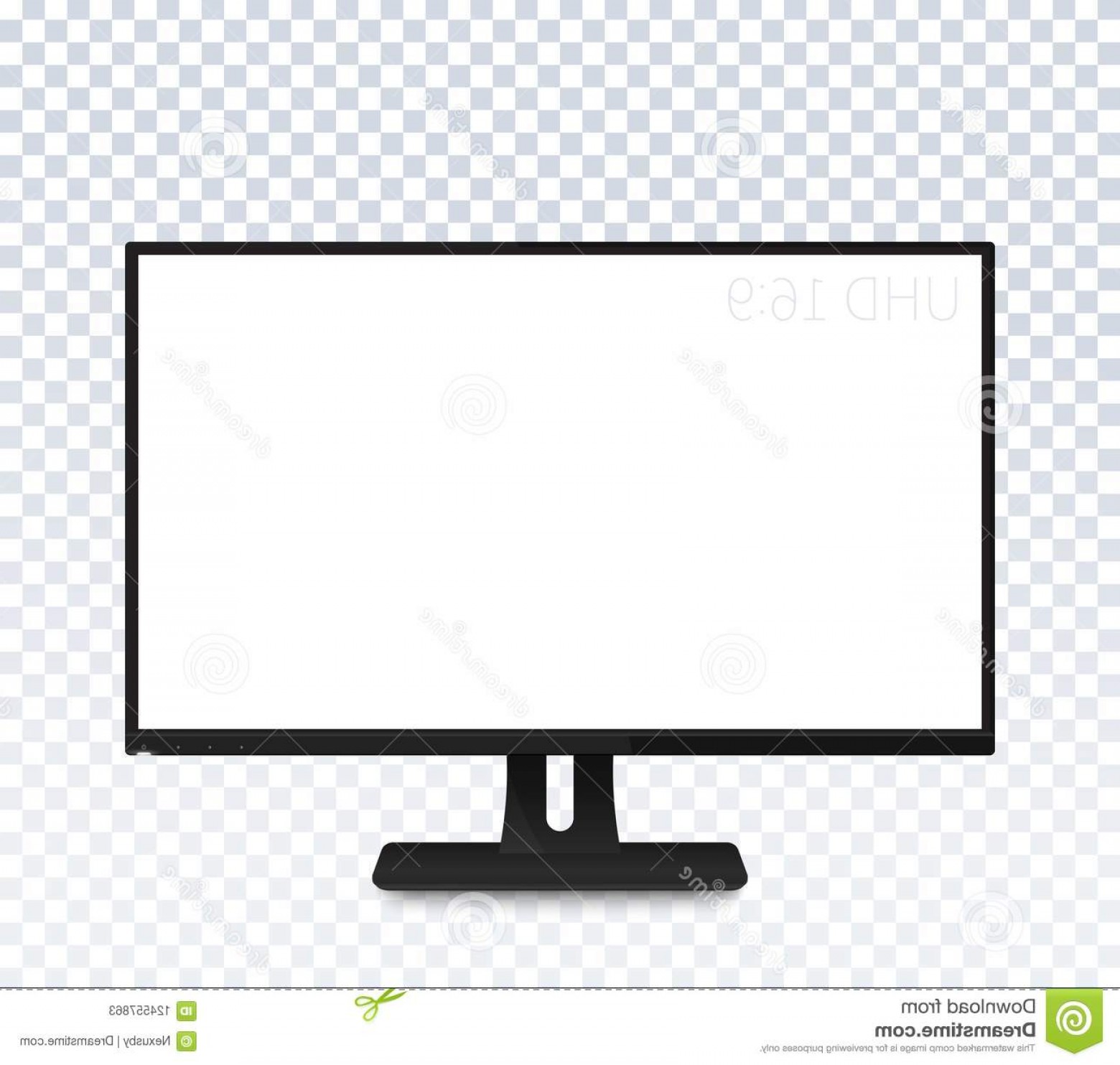 1560x1484 Computer Monitor Vector Mockup Realistic Display Computer Monitor