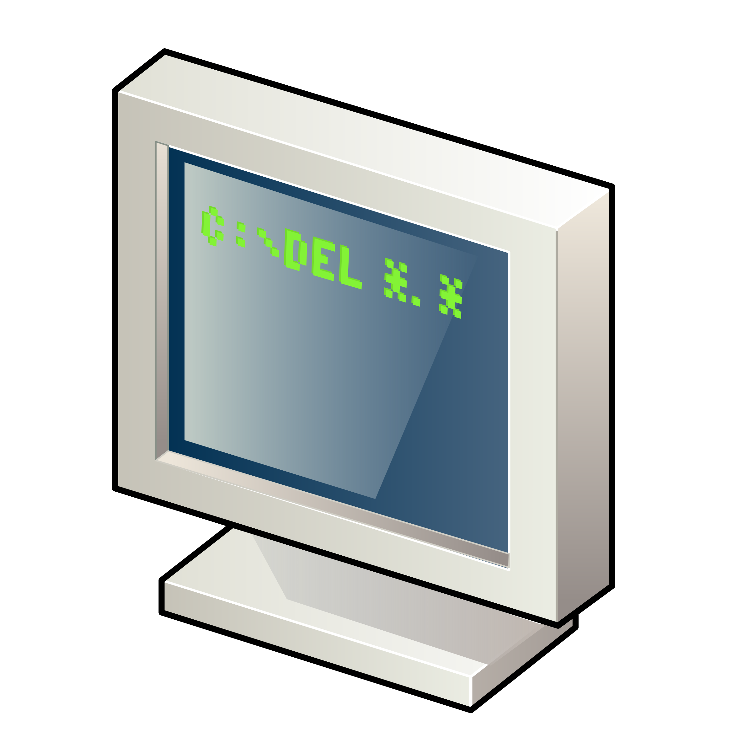 2400x2400 Computer With Dos Screen Vector Clipart Image