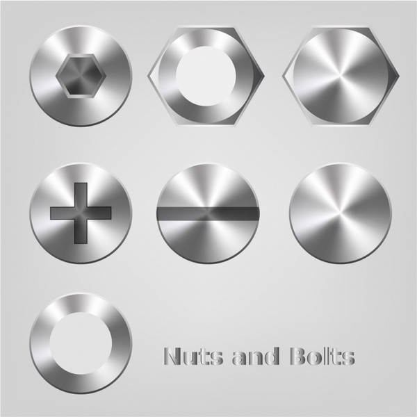 600x600 Nuts And Bolts Free Vector In Adobe Illustrator