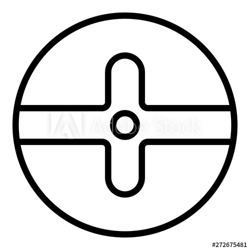 500x500 Screw Head Icon Outline Screw Head Vector Icon For Web Design