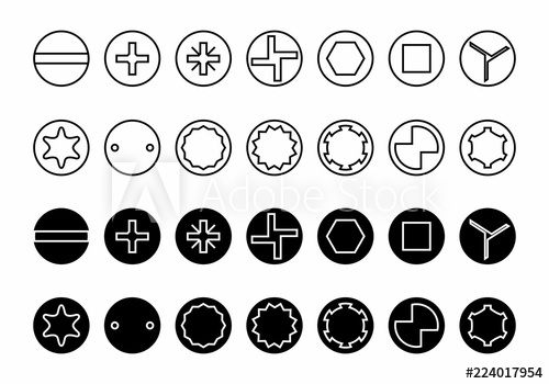 500x350 Screw Heads Types