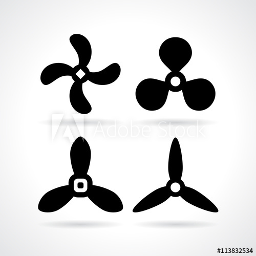 500x500 Propeller Screw Vector Icon