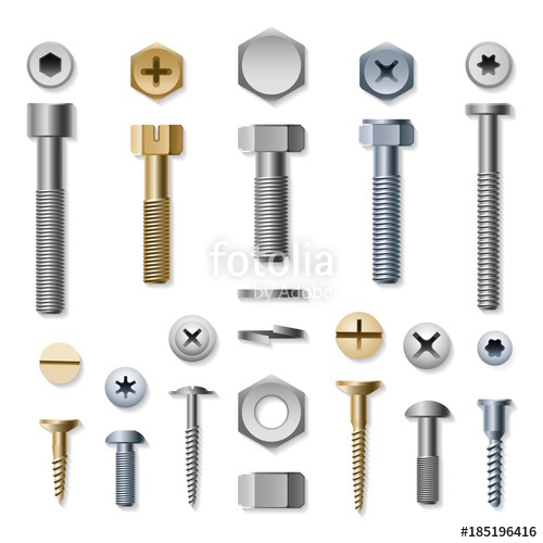 500x500 Bolts And Screws Vector Screw And Bolt, Washer And Nut Hardware