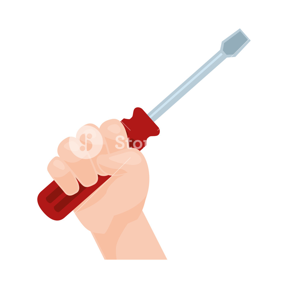 Happy Labour Day Hand With Screwdriver Vector Illustration Royalty 1000x1000 Happy Labour Day Hand With Screwdriver Vector Illustration Royalty