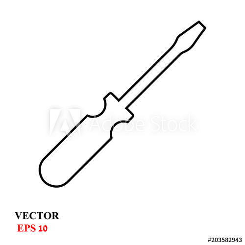 Screwdriver Vector Illustration 500x500 Screwdriver Vector Illustration