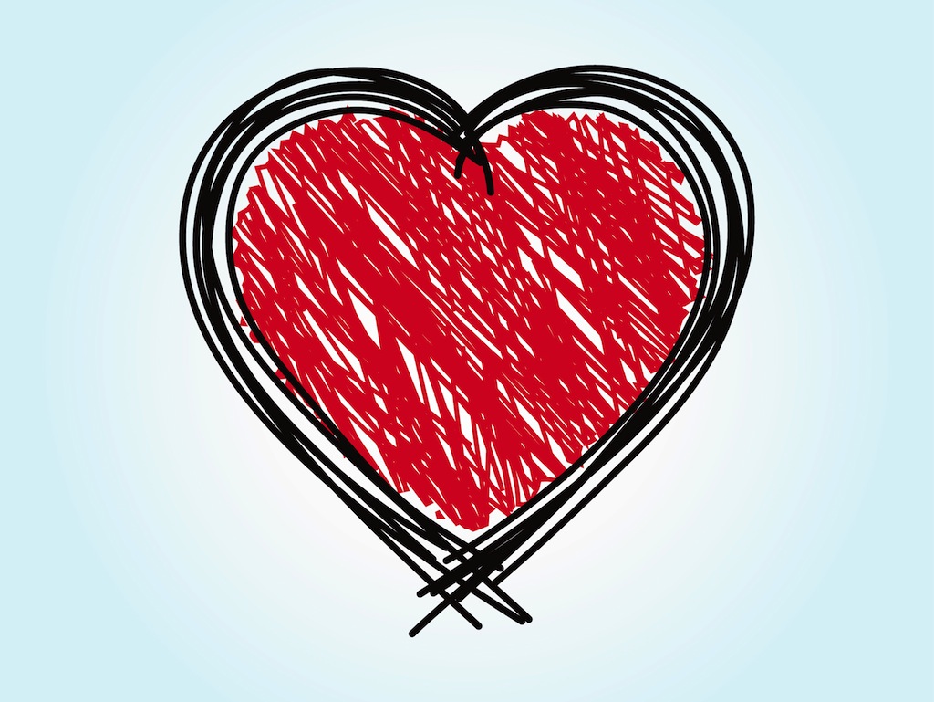 Scribbled Heart Vector Vector Art Graphics 1024x769 Scribbled Heart Vector Vector Art Graphics