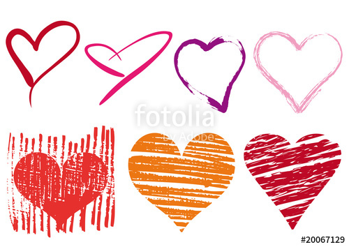 Scribble Hearts Set, Vector Stock Image And Royalty Free Vector 500x354 Scribble Hearts Set, Vector Stock Image And Royalty Free Vector