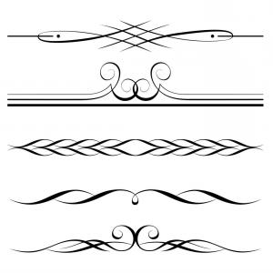 300x300 Photohand Drawn Vector Line Border Set And Scribble Design Element