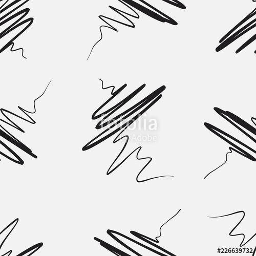 500x500 Random Lines And Scrawls Hand Drawn Vector Seamless Scribble