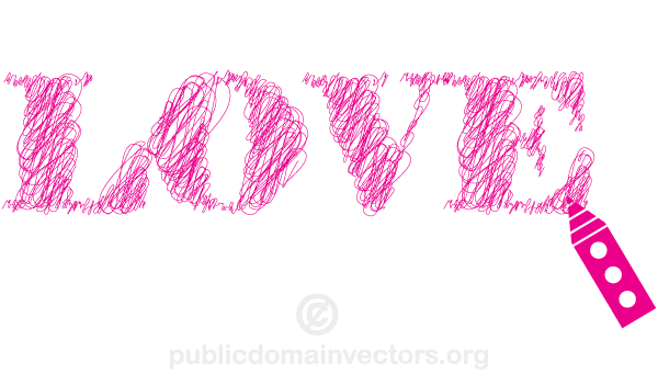600x350 Scribble Sketch Lines Love Vector Text