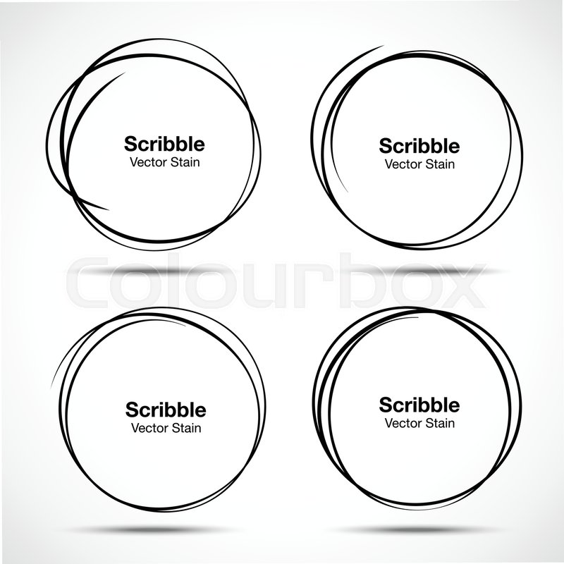 800x800 Set Of Vector Hand Drawn Circles Using Stock Vector Colourbox