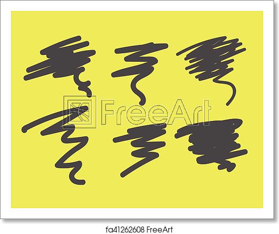 560x470 Free Art Print Of Scribble Lines Scribble Lines Vector