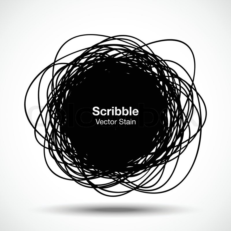 800x800 Hand Drawn Scribble Shape, Vector Stock Vector Colourbox