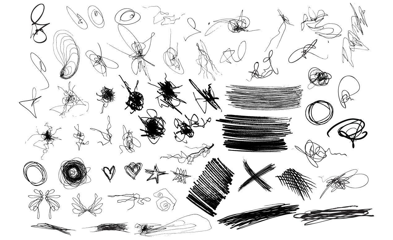 1270x778 Adobe Illustrator Scribbles Vector Pack
