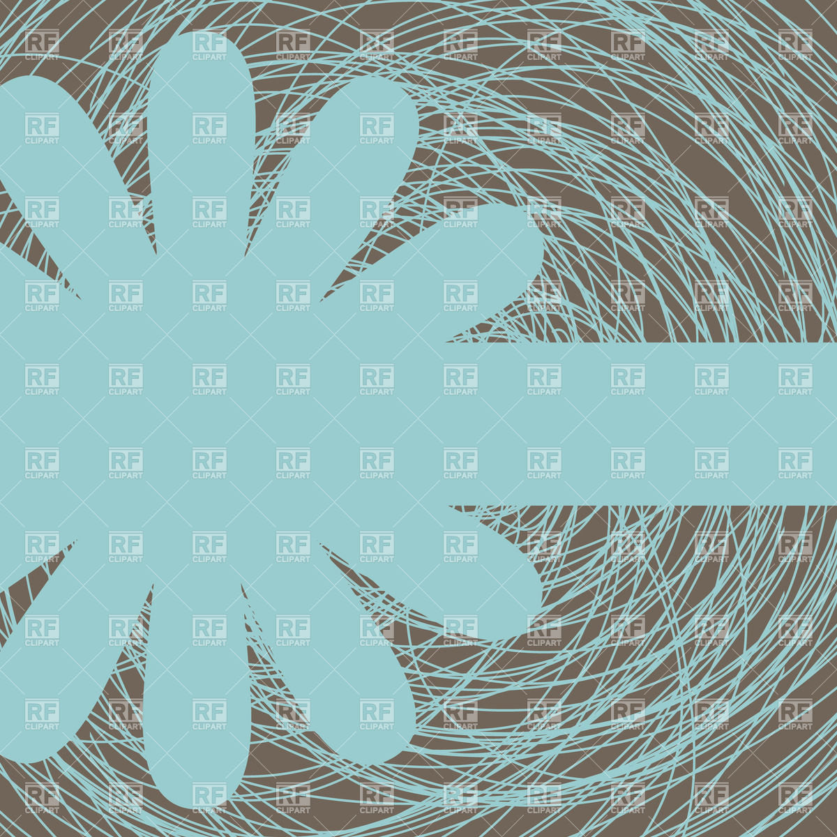 1200x1200 Big Stylized Flower And Blue Scribble Vector Image Of Backgrounds