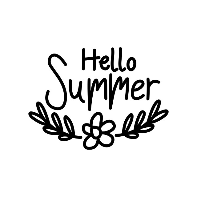 640x640 Hello Summer Script Text Design Template Vector Art Font For Free