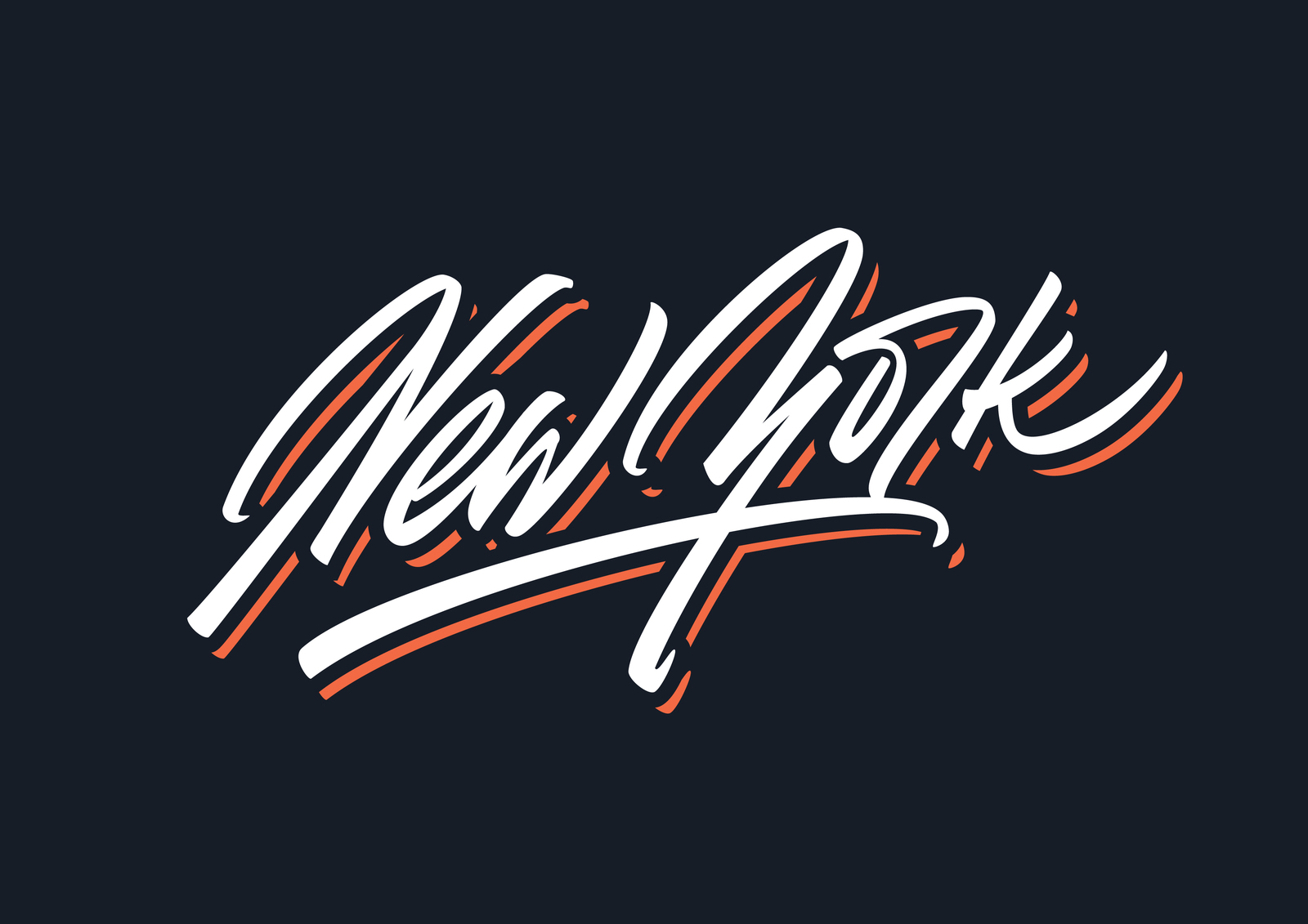 1600x1131 New York Brush Script Vector Lettering In Lettering On Yellow Images