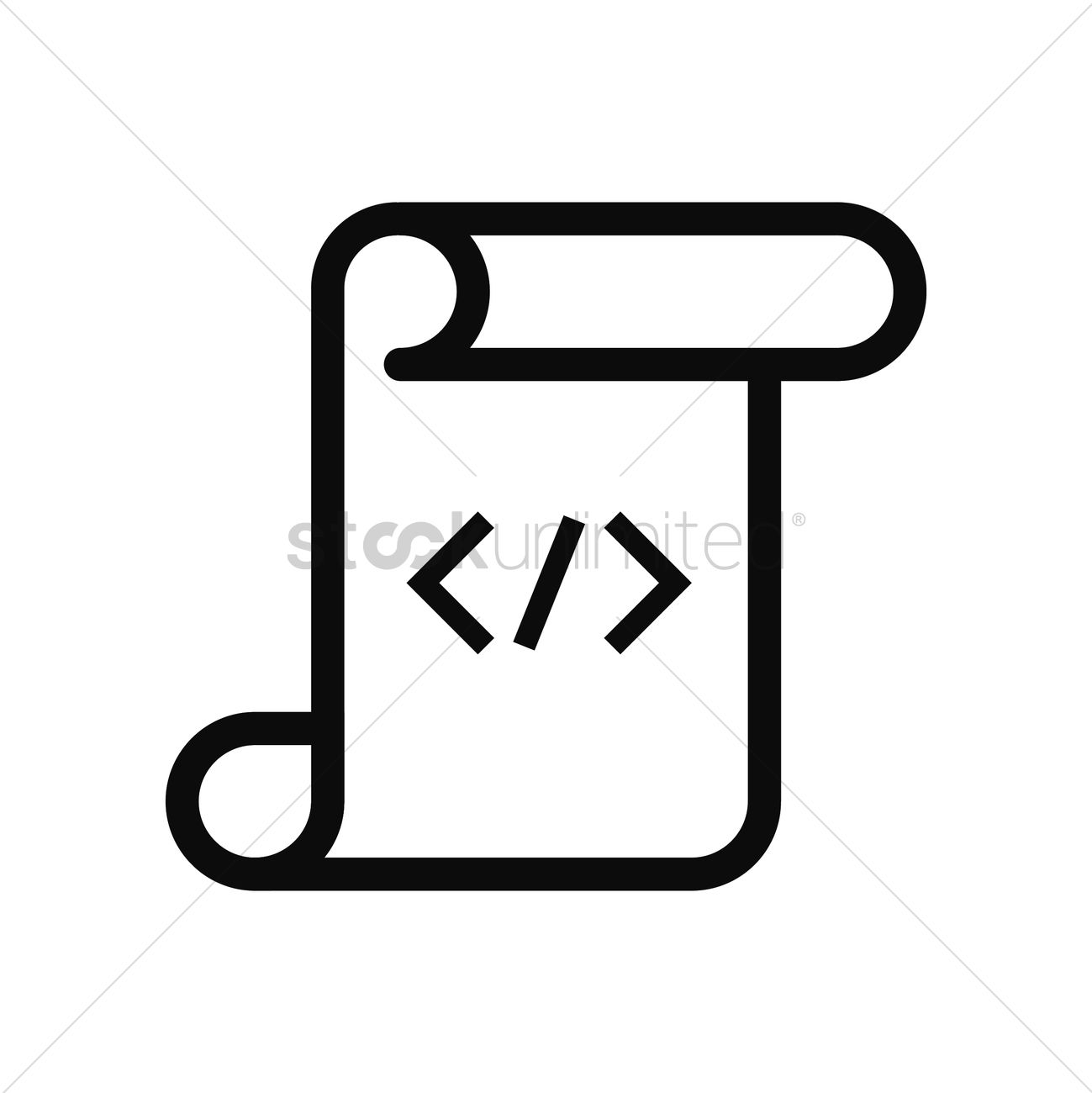 1299x1300 Computer Programming Script Vector Image