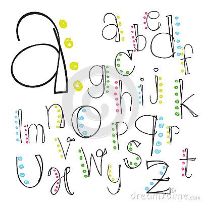 400x400 Font Alphabet Letter Lettering Script Vector Hand Brush