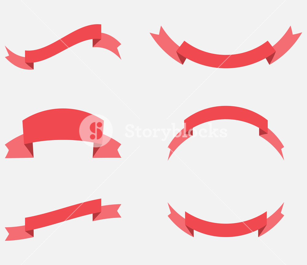 1000x863 Ribbon Decoration Red Color Banner Vector, Vintage Banner Ribbon